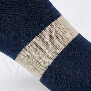 Chaussettes courtes en coton et fibre de bambou, rayées bleu marine et beige, respirantes, décontractées, pour usage quotidien, pour adultes, chaussettes tricotées d'été - Product Image 5