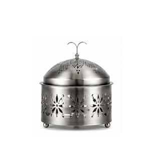 Olla Redonda de Metal con Tapa, Diseño Tradicional Chino, Acabado Dorado Pulido, Olla Resistente para Cocinar - Product Image 2