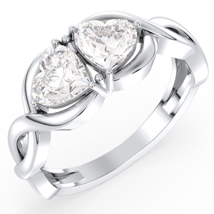 Bague de fiançailles en forme de cœur REYES, nouvelle création, en argent sterling 925, moissanite certifiée GRA, bijoux fins pour femmes, très demandée. - Product Image 1