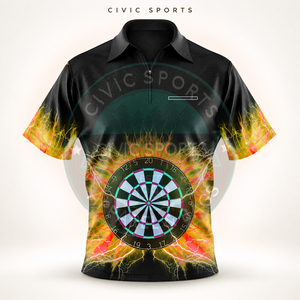 เสื้อโปโลผู้ชาย CIVIC SPORTS แขนสั้น พิมพ์ลายดิจิทัล แห้งเร็ว ผลิตจากโพลีเอสเตอร์ ดีไซน์สปอร์ต ลายเป้าลูกดอก - Product Image 3
