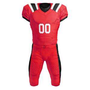 Tenue de football américain personnalisée pour équipes adultes, vente en gros, sublimation, sergé vierge, 100 % polyester, col en V, sangle réglable, uniforme - Product Image 1