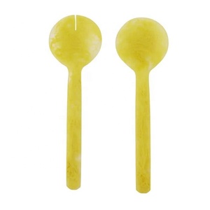 Ensemble de cuillères à salade en résine, écologiques, compatibles lave-vaisselle et micro-ondes, outils à salade faits à la main - Product Image 4