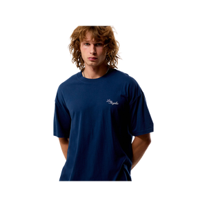 <b>Men's</b> <b>Navy</b> <b>Blue</b> Oversized T-<b>Shirt</b> Short Sleeve O-Neck Casual Streetwear Top - Product Image 4