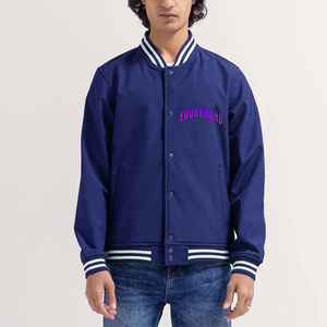 Chaquetas Varsity Verdes Personalizadas al por Mayor para Hombre, Cuello Alto con Bordado, Parches de Chenilla con Letras de Béisbol - Product Image 4