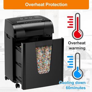 Distruggidocumenti a Taglio Incrociato Durevole da 18 Fogli con Contenitore Estraibile da 18 Litri, Livello di Sicurezza P-4 per Carte di Credito, Distrugge Carta in Modo Sicuro - Product Image 4