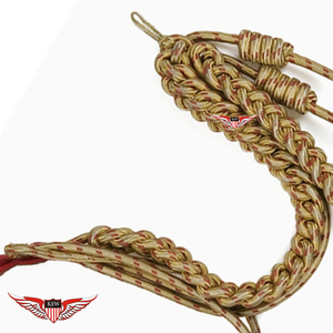 Aiguillette de parade tressée dorée, Aiguillette d'épaule, Aiguillette générale, Aiguillette générale à tresse dorée avec pointe métallique - Product Image 4