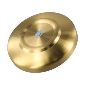 Bandeja Redonda Dorada de Acero Inoxidable, Plato de Metal Pulido, Plato Decorativo para Servir Bebidas, para la Mesa del Comedor del Hogar - Product Image 3