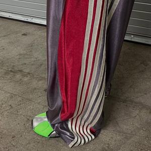 Custom Streetwear Loose Stripe Heavyweight Wide Leg Oversized <b>Flare</b> Jogger Sweatpants Men - Product Image 3
