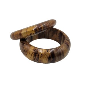 New Handmade <b>Jade</b> Resin <b>Bangle</b> Bracelet Set Multicolor Green Brown Marbled Pattern Unisex Fashion Jewelry Parties for Woman - Product Image 3