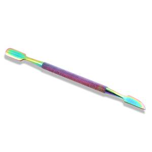 Pousse-cuticules chirurgical Morje double extrémité en acier inoxydable, réutilisable, finition arc-en-ciel - Product Image 1