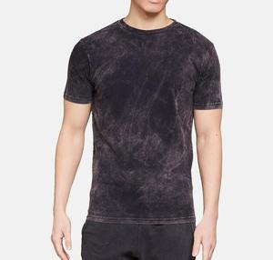 Camiseta Casual de Hombre Personalizada, Estilo Vintage, Lavado Ácido, 100% Algodón, Oversize, Manga Corta, Color Negro Nube, Streetwear, 100GSM, Parte Delantera Lisa - Product Image 4