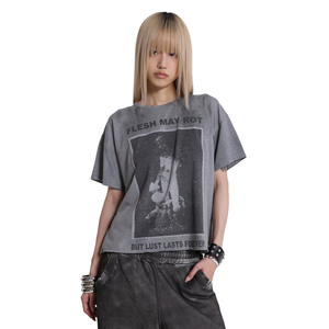 Camiseta de Mujer de Primera Calidad, Ligera, Totalmente Personalizable, Antiarrugas, Diseño Sólido con Pedrería, 100% Algodón - Product Image 4