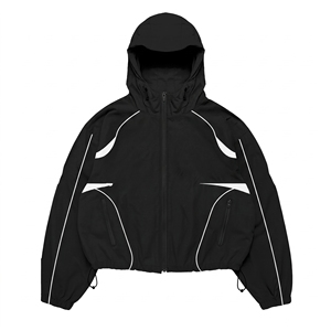Ensemble de survêtement tendance hiver coupe-vent à capuche 2 pièces (veste et pantalon) avec poches latérales, 100 % coton écologique léger et stylé - Product Image 6