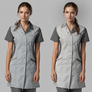 Blouse de laboratoire professionnelle unisexe, durable, à manches longues, tricotée, respirante et confortable - Product Image 3