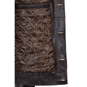 Chaqueta Trucker de Cuero Genuino Skeeper para Hombre, Estilo Western Clásico, Fabricante de Etiqueta Privada, Venta al Por Mayor, OEM, ODM - Product Image 5