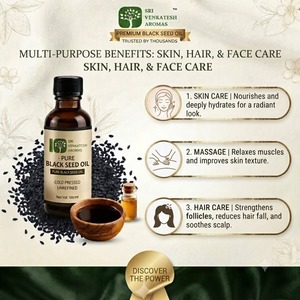 Black Seed Oil Cosmetic Grade Nigella Sativa Seed Oil for Personal Care Soap Making <b>Hair</b> Care Bulk Supply Export - Product Image 3