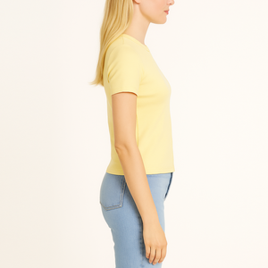 Fabricant en gros sur mesure de t-shirts pour femmes de haute qualité, t-shirts unis pour femmes - Product Image 3