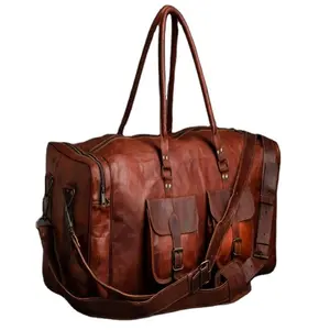 Factory Handmade Luggage Duffel Bags Herren Original Rindsleder Koffer Reisetasche