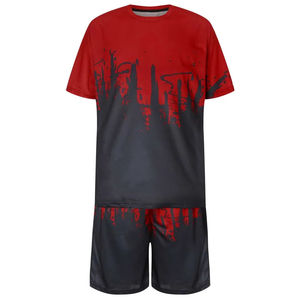 Ensemble de vêtements de détente pour homme à manches courtes, chemise et short, été, polyester à séchage rapide - Product Image 2