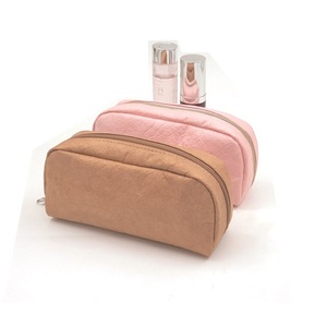 Washable Kraft Paper Cosmetic <b>Case</b> Environmental Portable <b>Makeup</b> Bag - Product Image 3