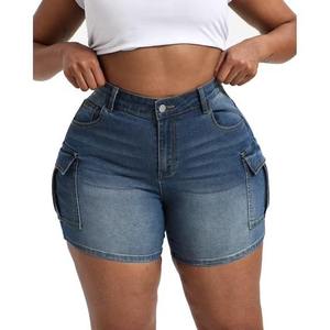 Womens Embroidered Pocket Denim <b>Shorts</b> Floral Pattern Cotton High Waist Retro Country Casual <b>Jean</b> <b>Shorts</b> Summer Pants Wholesaled - Product Image 3