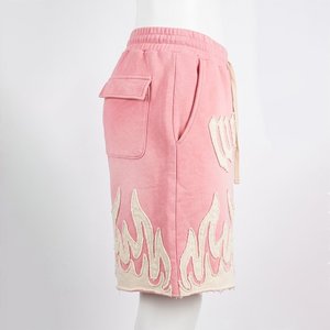 Pantalones Cortos Cargo de Lana con Estampado de Moda de Verano, Lavado Ácido y Efecto Desgastado, 220 GSM, 100% Algodón Transpirable, Estilo Vintage para Hombre, Venta al por Mayor Personalizada - Product Image 3
