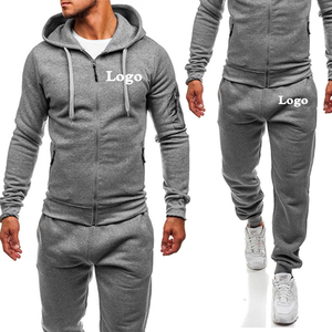 Conjunto Deportivo Negro para Hombre, Sudadera con Capucha y Cremallera de Manga Larga, Bolsillos Laterales, Ropa Casual Transpirable, Diseño Sólido, Invierno 2 en 1 - Product Image 5