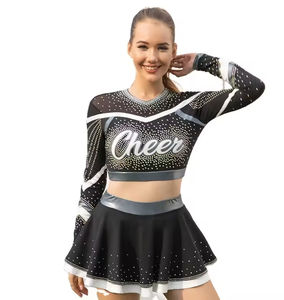 Uniformes de club de cheerleading pour femmes, vêtements de performance scolaire de haute qualité en gros, robe uniforme de cheerleading - Product Image 3