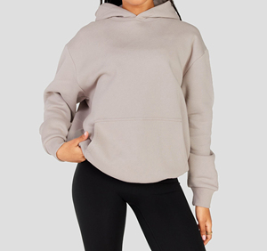 Sudadera Holgada de Forro Polar Ecológico para Mujer, Otoño-Invierno, Color Sólido, Algodón y Poliéster, Casual, Tallas Grandes - Product Image 1