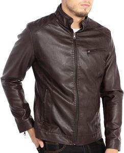 Vente en gros de vestes de moto légères en similicuir pour hommes col montant coupe-vent vêtements d'extérieur de moto imprimés sur mesure - Product Image 5