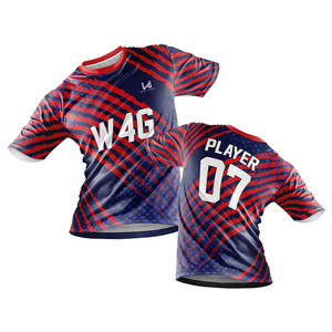 Camisetas de Fútbol para Hombre, Ligeras, Transpirables, Anti-UV, Anti-Bacterianas, de Manga Corta, Color Sólido, 100% Poliéster - Product Image 4