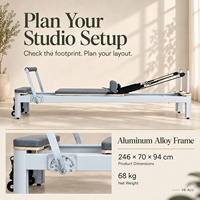 Reformer Pilates professionnel ISO9001, cadre en alliage d'aluminium, équipement d'exercice, Reformer Pilates pour studios de Pilates et usage domestique