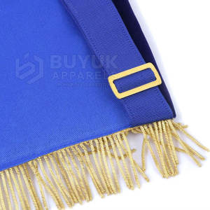 Tabliers maçonniques en cuir brodés faits main, réglables, de luxe, pour cérémonies, design exclusif, avec épingle de sûreté, personnalisables - Product Image 5