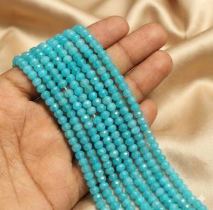 Perles de mode Beadsnfashion Zed Cut Tyre Beads 3x4mm Turquoise Modèle MGB-162 pour la fabrication de bijoux DIY (bracelets, colliers, boucles d'oreilles) - Product Image 3