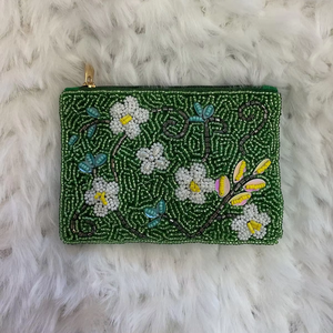 Porte-monnaie unisexe perlé 'Que les bons moments continuent' avec perles et diamants, idéal pour mariage, par AFZA ENTERPRISES - Product Image 1