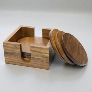 Posavasos de Madera de Acacia Personalizados, Ecológicos, Reutilizables, Hechos a Mano, Estilo Rústico, Directo de Fábrica a Bajo Precio - Product Image 5