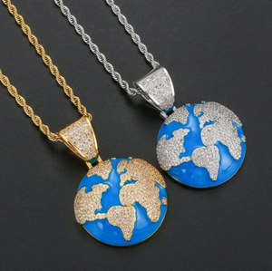 Cat and Mouse Pendant Necklace Men Hip Hop Jewelry <b>Iced</b> <b>Out</b> Cartoon Animal Charm Gold Silver Bling Cuban Link <b>Chain</b> Mens Choker - Product Image 3