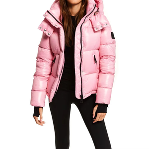 Veste d'hiver matelassée unisexe en gros, légère, chaude, à capuche, pour l'extérieur - Product Image 3
