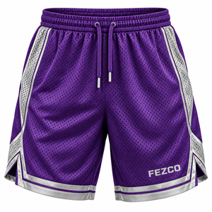 Shorts de basketball en mesh respirant pour hommes, style streetwear, pour la gym et le fitness, décontractés, sublimation, logo personnalisé, vente en gros - Product Image 6