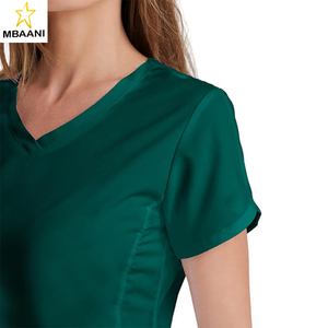 <b>Scrub</b> Top & <b>Scrub</b> Set for Women, Crossover V-Neck, Fitted <b>Back</b> Super-Soft Women's <b>Scrub</b> Top - Product Image 2