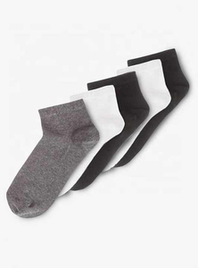 Chaussettes de sport en coton pour hommes, personnalisables, vente en gros, avec logo personnalisé, chaussettes courtes de couleur unie pour hommes, chaussettes d'école - Product Image 2
