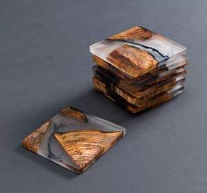 ลาวี ครีเอชั่นส์ ชุดแผ่นรองแก้วเรซิ่นไม้คุณภาพสูง ดีไซน์ทันสมัย เป็นมิตรกับสิ่งแวดล้อม  ตกแต่งบ้าน สำหรับงานแต่งงาน - Product Image 3