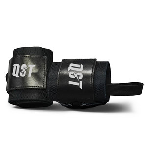 Bandes de maintien de poignet de sécurité pour le fitness en polyester antidérapantes avec logo personnalisé, support de poignet réglable, sangle de maintien pour haltérophilie avec attache pour le pouce - Product Image 1