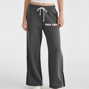 Pantalones Casuales de Invierno para Mujer, Estilo Moderno, Logotipo Personalizado Impreso en DTF, Estilo Urbano, Poliéster/Algodón Grueso de 300 GSM - Product Image 4