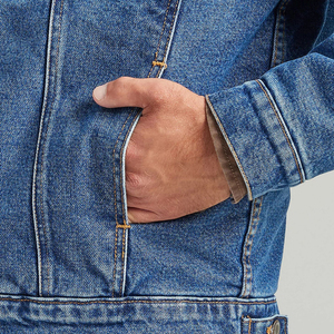 Veste en jean pour homme de haute qualité fabriquée en usine, style western, manteau décontracté, vêtements d'extérieur tendance pour homme - Product Image 3