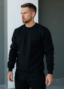 Sweat-shirt à col rond pour homme en polyester et coton, personnalisé avec logo, décontracté, à manches longues, pour le sport et le golf - Product Image 2