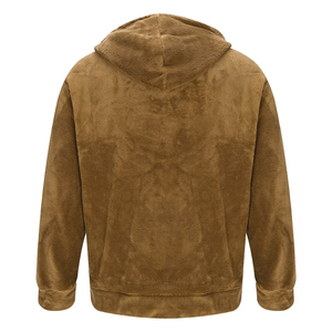 Good Quality <b>Fur</b> <b>Hoodie</b> For Adults Light Brown Color Long Sleeves Customized Size Drawstring <b>Fur</b> Hoodies For Winter Season - Product Image 3