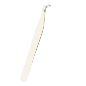 Pinzas para Injerto de Pestañas DANTRIC IMPLANTS RT-34, Profesionales, de Alta Calidad, con Logotipo Personalizado, de Acero Inoxidable, Punta Curva, Duraderas, para Cejas - Product Image 3
