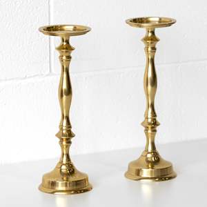 Lot de 3 bougeoirs en aluminium pour décoration de Noël, personnalisables - Product Image 1