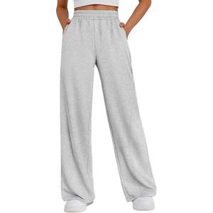 Trendy Queen 2025 <b>Women's</b> Fall Fashion Wide Leg Sweatpants High Waisted <b>Baggy</b> Joggers Pockets Y2K Style Queen <b>Women's</b> <b>Trousers</b> - Product Image 1